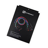 Трубчастий еспандер для фітнесу з ручками U-POWEX, Латекс, Зелений, опір 9 кг., фото 10