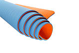 Килимок для йоги та фітнесу U-Powex - протиковзкий, помаранчевий, 183×61×0,6 см, TPE, легкий, + чохол, фото 3
