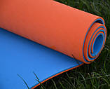 Килимок для йоги та фітнесу U-Powex - протиковзкий, помаранчевий, 183×61×0,6 см, TPE, легкий, + чохол, фото 7