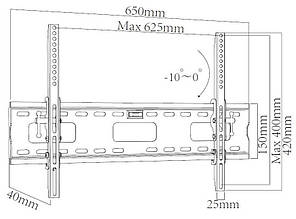 Кронштейн настінний X-Digital STEEL ST415 Black, фото 3