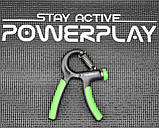 Еспандер кистьовий PowerPlay PP-4323, регульоване навантаження 10–40 кг, Чорний/Зелений – для хвата і сили кисті, фото 9