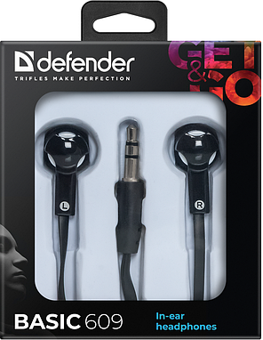 Навушники Defender Basic-609 Black/White (63609), фото 4