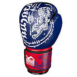 Боксерські рукавиці Phantom Muay Thai Сині 16 унцій (454г.) для спортсменів 90-100 кг + бинти, фото 3