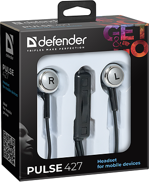 Гарнітура Defender Pulse 427 Black/Silver (63427), фото 4