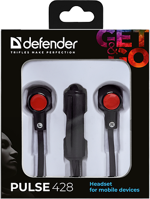 Гарнітура Defender Pulse 428 Black/Red (63428), фото 3