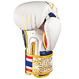 Боксерські рукавиці Phantom Muay Thai Білі 10 унцій (283г) для спортсменів до 60 кг + бинти, фото 5