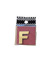 Напис на багажник буква F золотий 26х20 мм