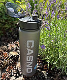 Спортивна пляшка для води CASNO KXN-1184, 1050 мл, сірий колір, BPA-free, герметична, з пластика, фото 8