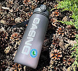 Спортивна пляшка для води CASNO KXN-1184, 1050 мл, сірий колір, BPA-free, герметична, з пластика, фото 11