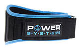Пояс для важкої атлетики Power System PS-3210 із неопрену, синій, розмір S (талія 76-89 см), фото 5