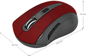 Миша Defender Accura MM-965 Wireless Red (52966), фото 4