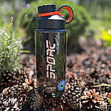Спортивна пляшка для води CASNO KXN-1235, 800 мл, чорний колір, BPA-free, герметична, з пластика, фото 3