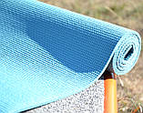 Килимок для йоги та фітнесу PowerPlay PP_4010 - протиковзкий, зелений, 173×61×0,6 см, PVC, легкий, фото 9
