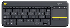 Клавіатура Logitech Wireless Touch K400 Plus, US, Black (920-007145)