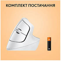 Миша Logitech Lift for Mac Vertical Ergonomic, Off-White/Pale Grey (910-006477), фото 4