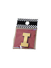 Напис на багажник буква I золотий 26х14 мм