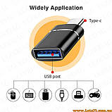 OTG адаптер перехідник з USB TYPE C ТАТО на USB 3.0 МАМА конвертер, фото 3