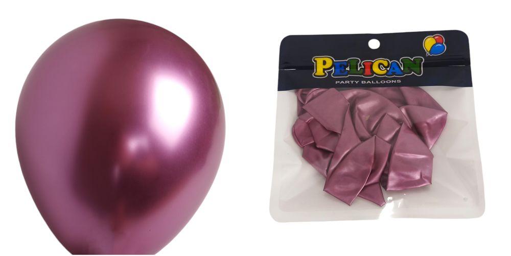 Кулі повітряні 13' (33см) рожевий хром 5шт/уп Рожевий Pelican 1305C-604 KNZ