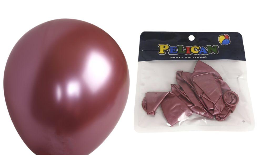 Кулі повітряні 13' (33см) хром червоний індійський 5шт/уп Червоний Pelican 1305C-605 KNZ