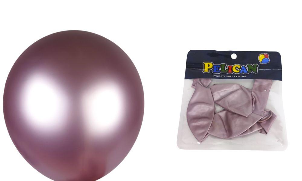 Кулі повітряні 13' (33см) хром рожеве золото 5шт/уп Рожевий Pelican 1305C-607 KNZ