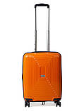 Валіза мала S поліпропілен помаранч 55х40х25+5см/52л/3.2кг/Airtex 241, фото 2