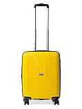 Валіза мала S поліпропілен жовта 55х40х25(+5)см/52л/3.2кг/Airtex 241, фото 2