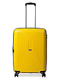 Набір валіз Франція (L M S-3шт) поліпропілен жовтий/Airtex 241, фото 2