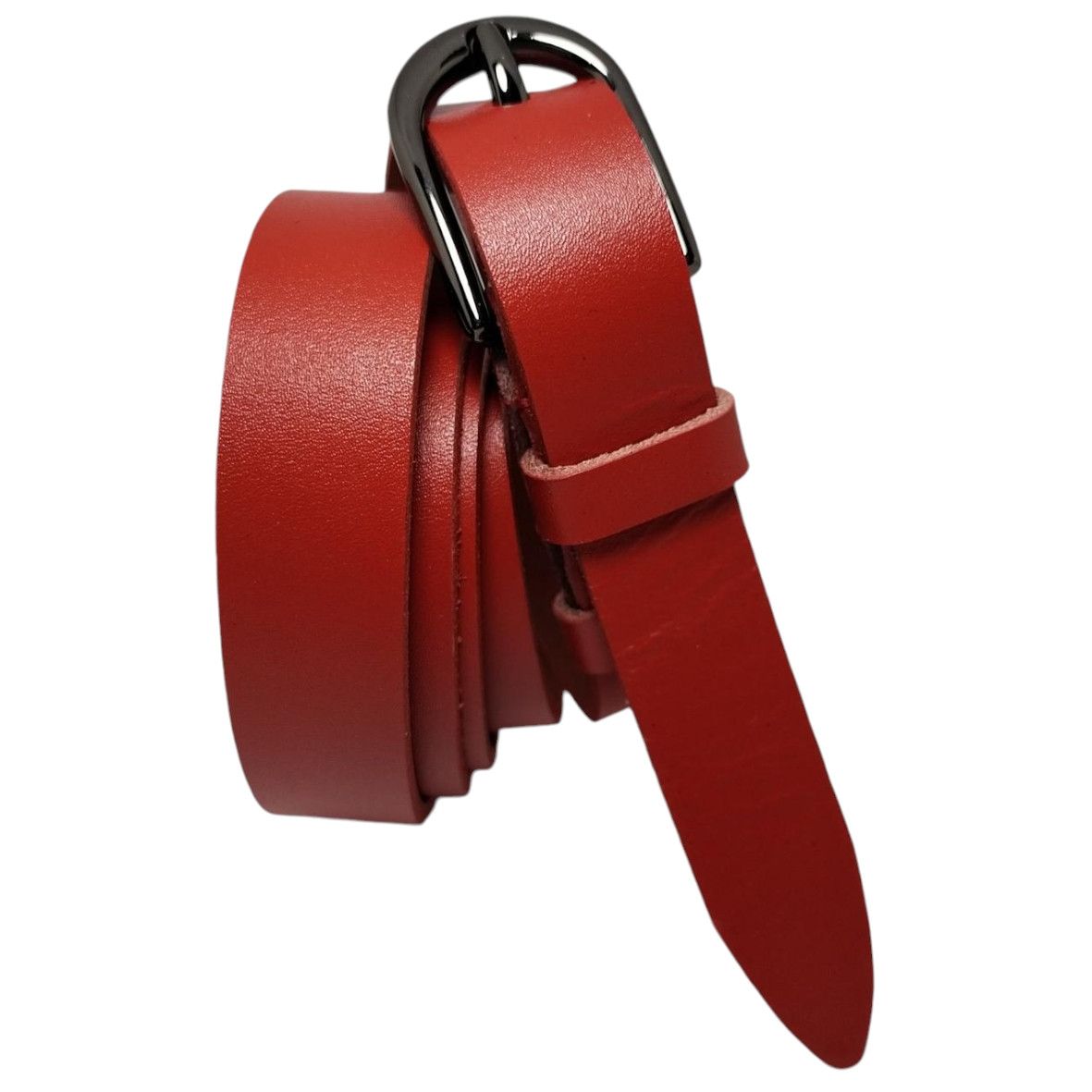 Ремінь жіночий червоний шкіряний Арт.:RWK0128-20
