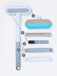 Компактна універсальна щітка для очищення багатьох поверхонь (окон, кахлю, скла, дзеркал, одягу, меблів)