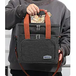 Ізотермічна двошарова термосумка на два відділення