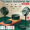Мінівентилятор Telescopic Folding Fan з USB (білий, зелений, чорний), Портативний настільний вентилятор, фото 3