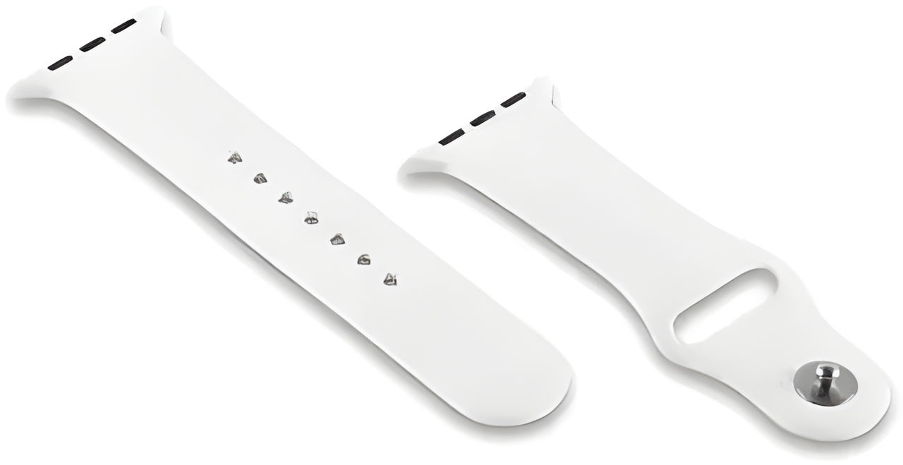 Силіконовий ремінець для Apple watch 42mm/44mm/45mm/49mm білий