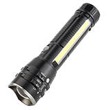 Ліхтар ручний PLD-P27-TG+COB, акумулятор 18650, Type-C, zoom, фото 5