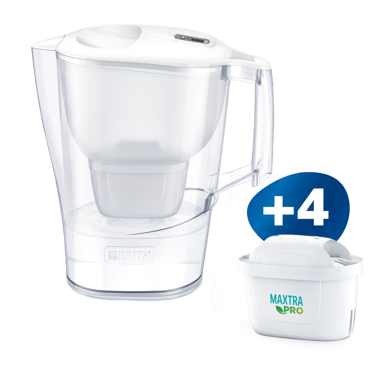 Білий фільтр глечик Фільтр Brita Aluna 2,4 л + картриджі 4 шт, фото 1