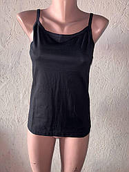 Майка жіноча на лямках (чорна)