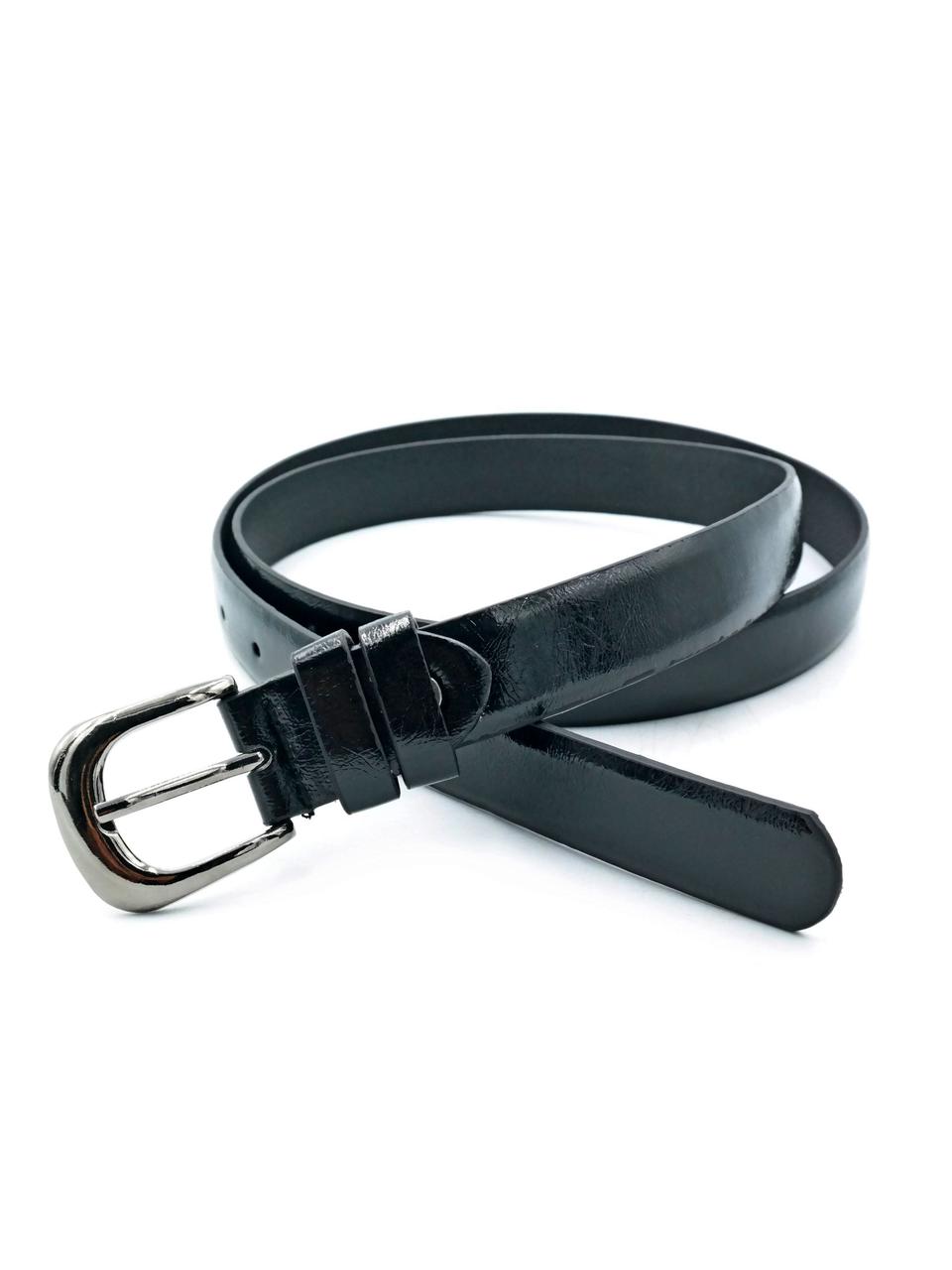 Жіночий ремінь 2,3 х 110 см Weatro Чорний  zhn-kz-kit23-02, фото 1