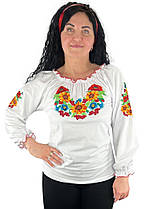 Вишиванка жіноча біла класична, інтерлок