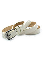 Жіночий ремінь 2,3 х 110 см Молочний zhn-kz-kit23-03, фото 3