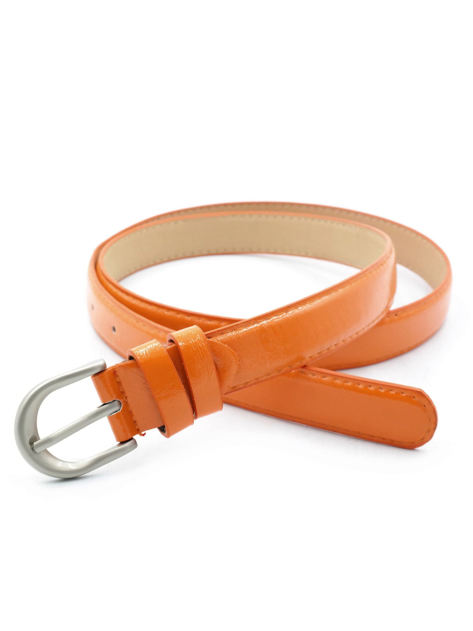 Жіночий ремінь 2,3 х 110 см Помаранчевий zhn-kz-kit23-04, фото 1