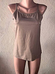 Майка жіноча на лямках (темно-сіра)