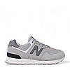 Жіночі кросівки New Balance 574 Light Grey (Сірі) Нью Баланс 574 натуральна замша текстиль демісезон, фото 5