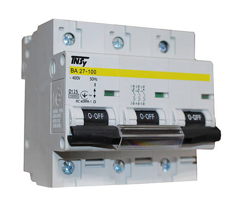 Автоматичний вимикач ВА27-100 3Р 125А 10 кА х-ка D Ny95504908, фото 1