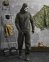 Військова форма хакі осінь софтшел оліва тактичний костюм демісезонний softshell з капюшоном