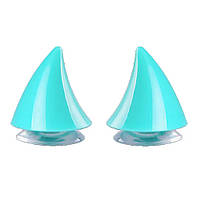 Рожки на шлем рога для шлема на присосках для косплея голубые