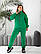 Теплий костюм трійка преміум якості зеленого кольору, фото 2