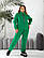 Теплий костюм трійка преміум якості зеленого кольору, фото 8
