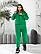 Теплий костюм трійка преміум якості зеленого кольору, фото 9