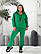 Теплий костюм трійка преміум якості зеленого кольору, фото 5