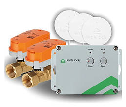 Система захисту від протікання води LEAK LOCK DN 1/2" (2 крани, 3 датчики) LLADP12