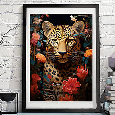 Набір алмазна мозаїка Леопард 40х30 см